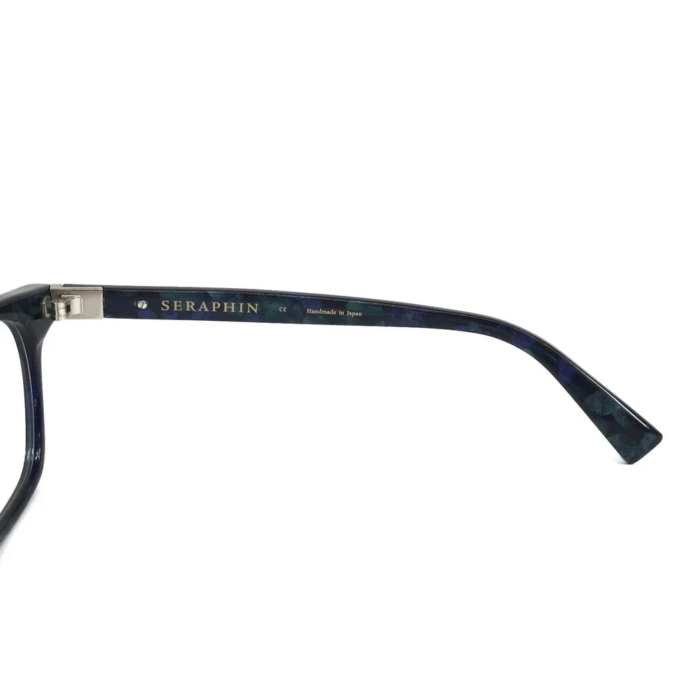 Seraphin Eyeglasses Frames REGENCY/8695 Blue Stone Green Black 52-17-145